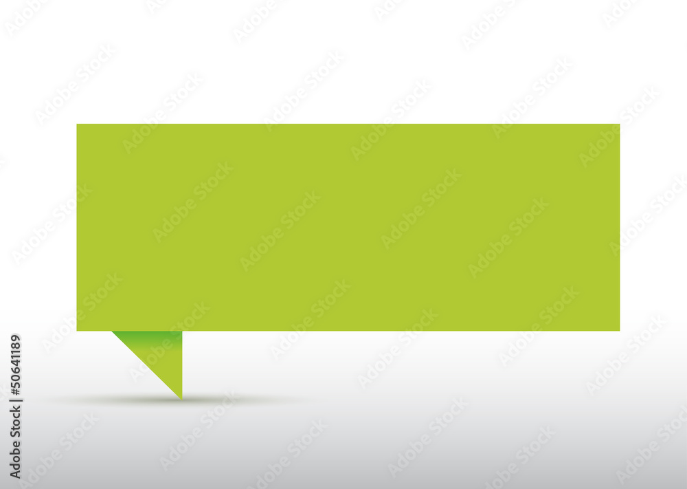 Bulle en papier vert