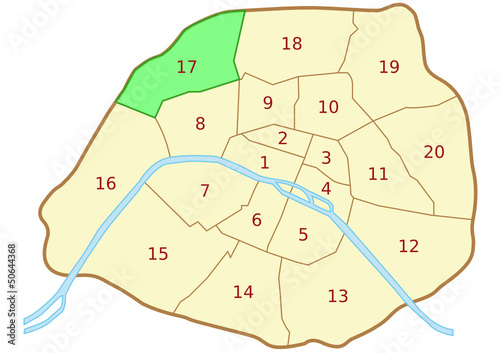 Plan du 17ème arrondissement de Paris