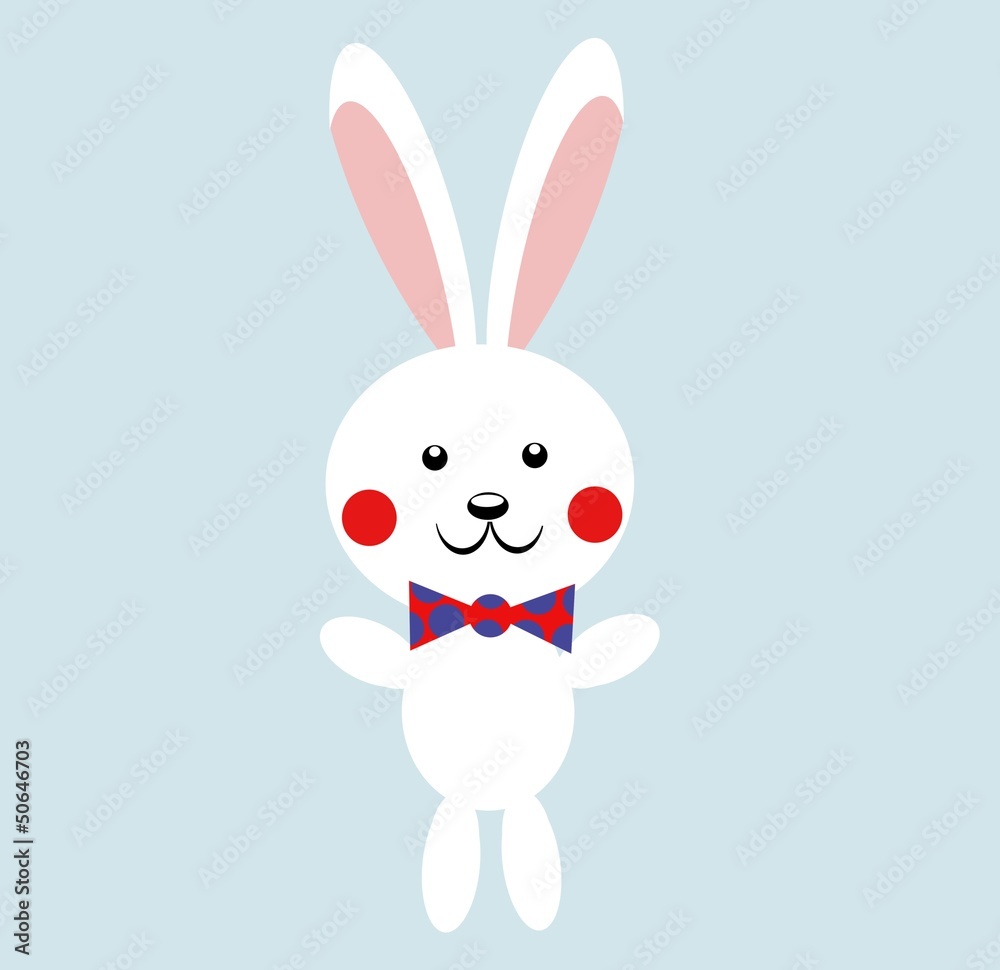 Obraz premium white easter bunny