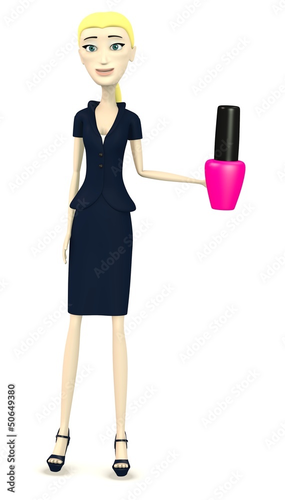 3d render of cartoon character with nailpolish 3d render of cartoon character with nailpolish