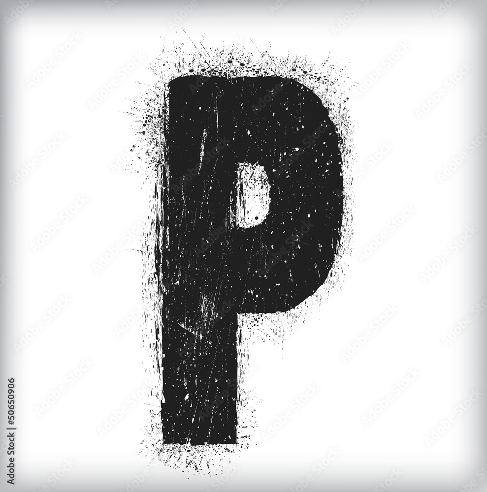 grunge letter