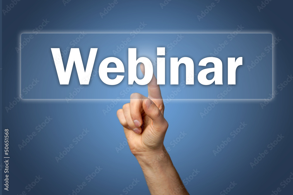 Hand tippt auf Touchscreen Webinar Hand tippt auf Touchscreen Webinar