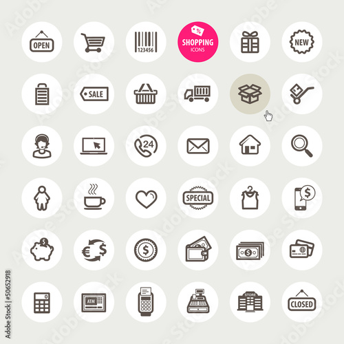 Set of shopping icons
