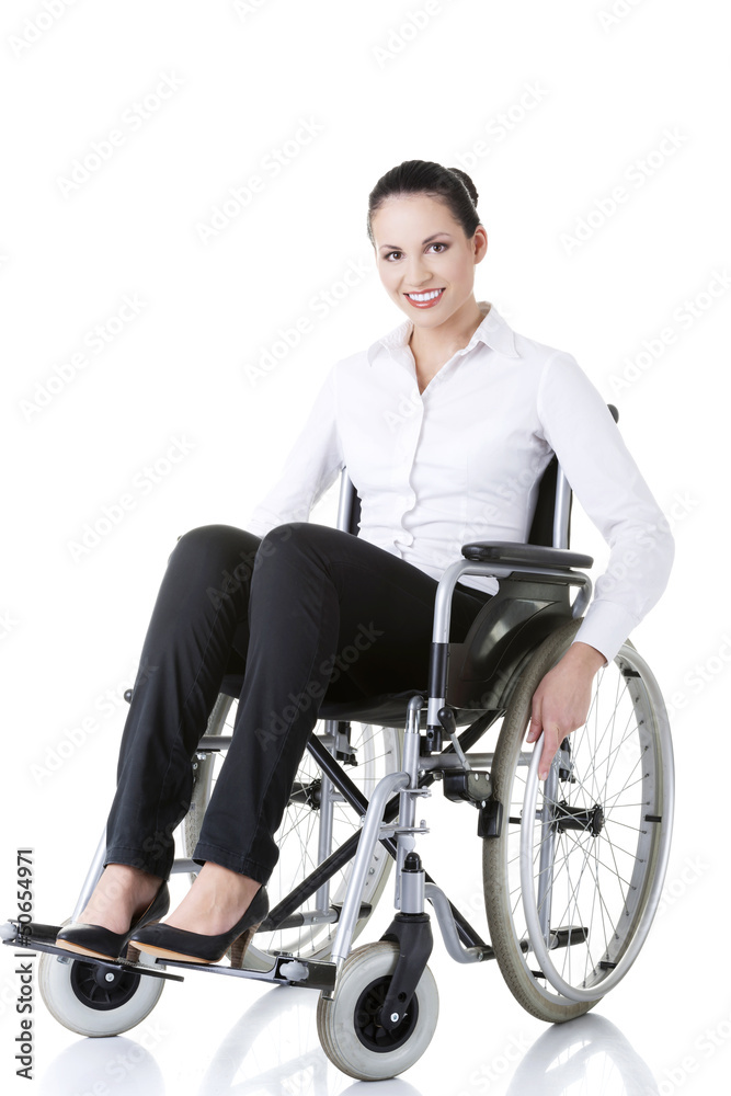 Attractive smiling disabled businesswoman Attractive smiling disabled businesswoman