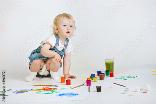 Girl painting
