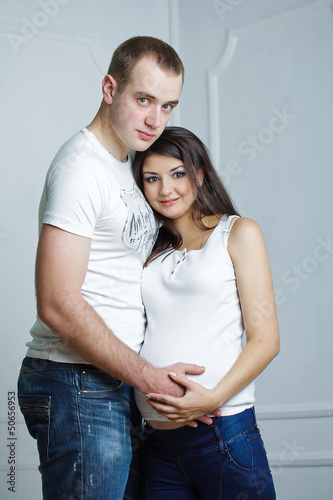 young pregnant couple © Maygutyak