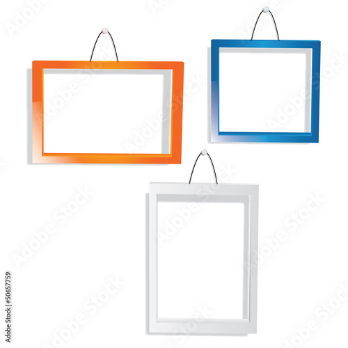 Vector color frame set on wall