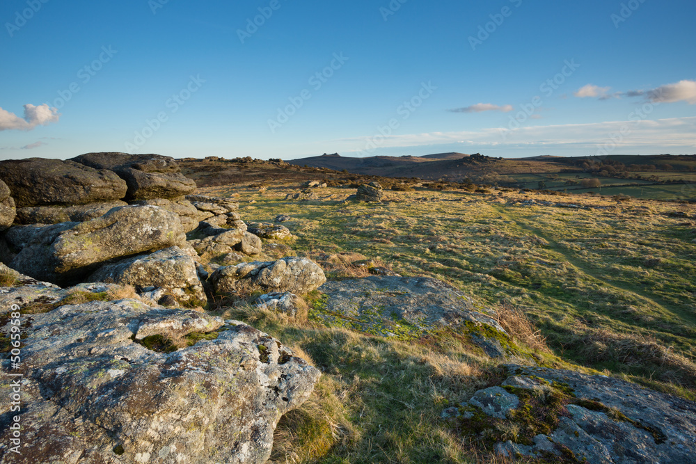 View to Hound Tor from Hayne Down Dartmoor. View to Hound Tor from Hayne Down Dartmoor.