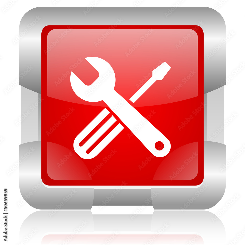 tools red square web glossy icon tools red square web glossy icon