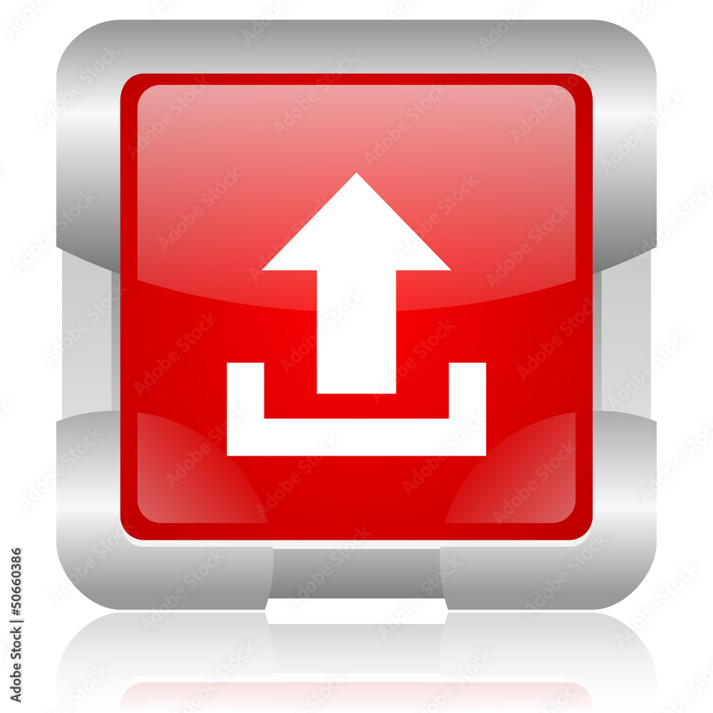 upload red square web glossy icon upload red square web glossy icon