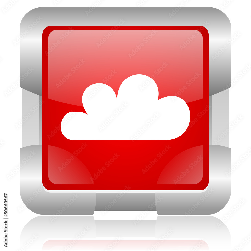 weather forecast red square web glossy icon weather forecast red square web glossy icon