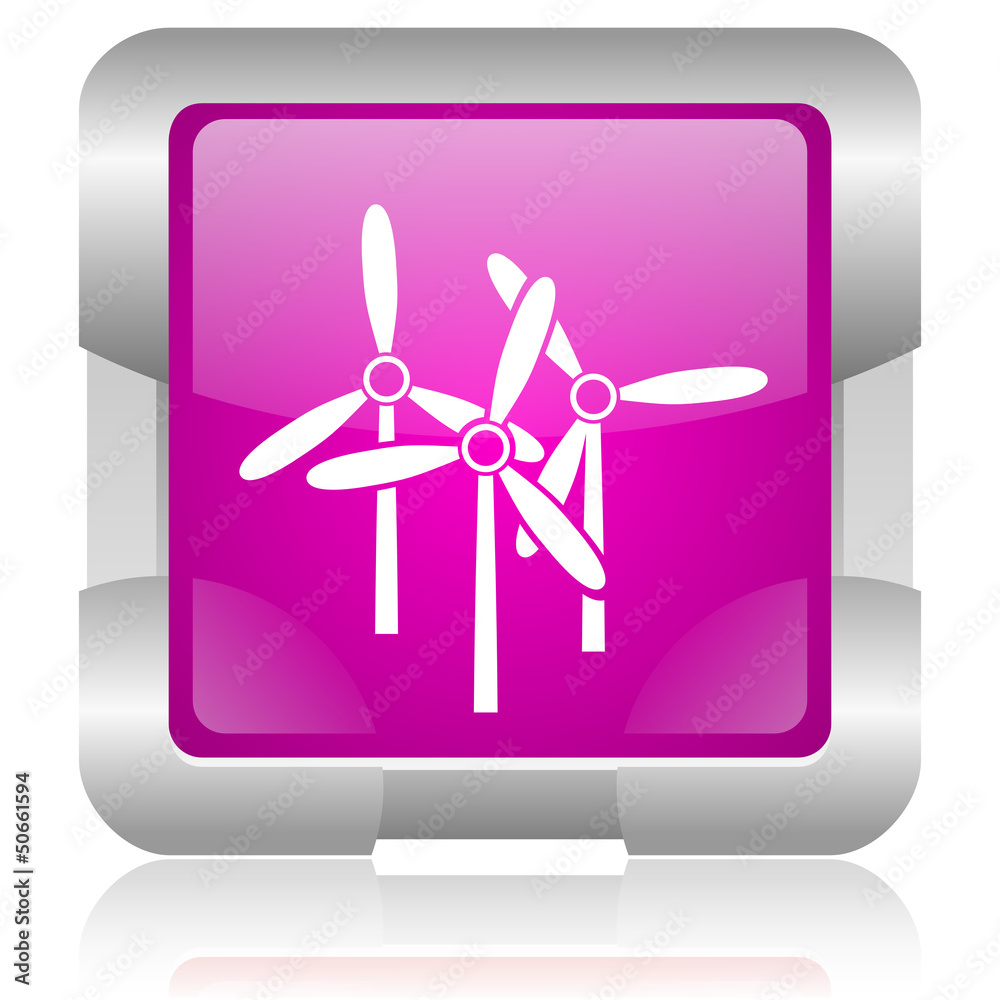 windmill pink square web glossy icon windmill pink square web glossy icon