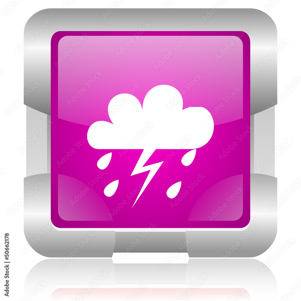 weather forecast pink square web glossy icon weather forecast pink square web glossy icon