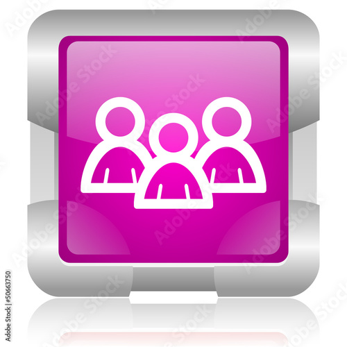 airplane pink square web glossy icon