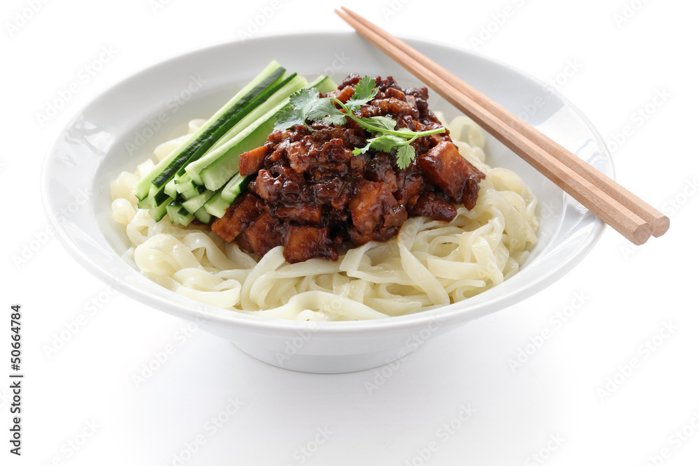 zha jiang mian, chinese noodle dish
