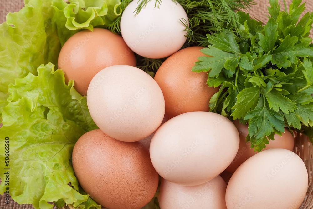 egg with greens egg with greens