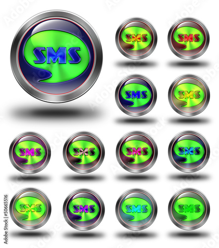 Sms glossy icons, crazy colors