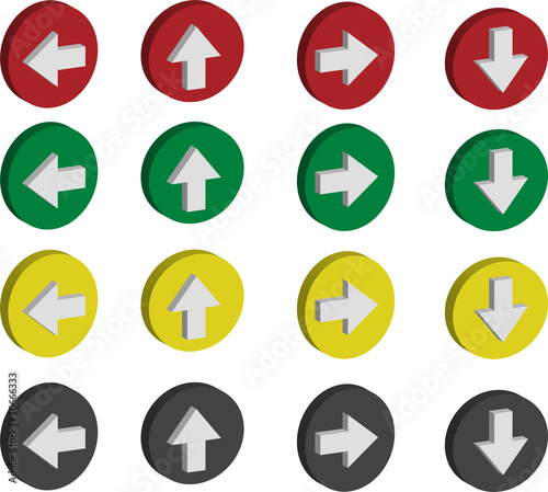 Colorful Arrows Icons Set