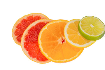 Keuken achterwand Plakjes fruit Sinaasappelschijfjes met sappig vruchtvlees  © Gina Sanders