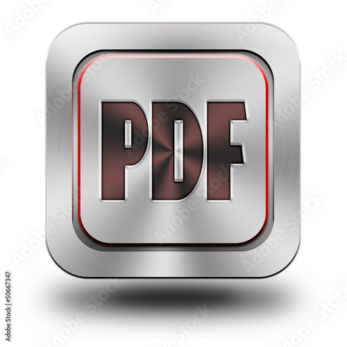 PDF aluminum glossy icon