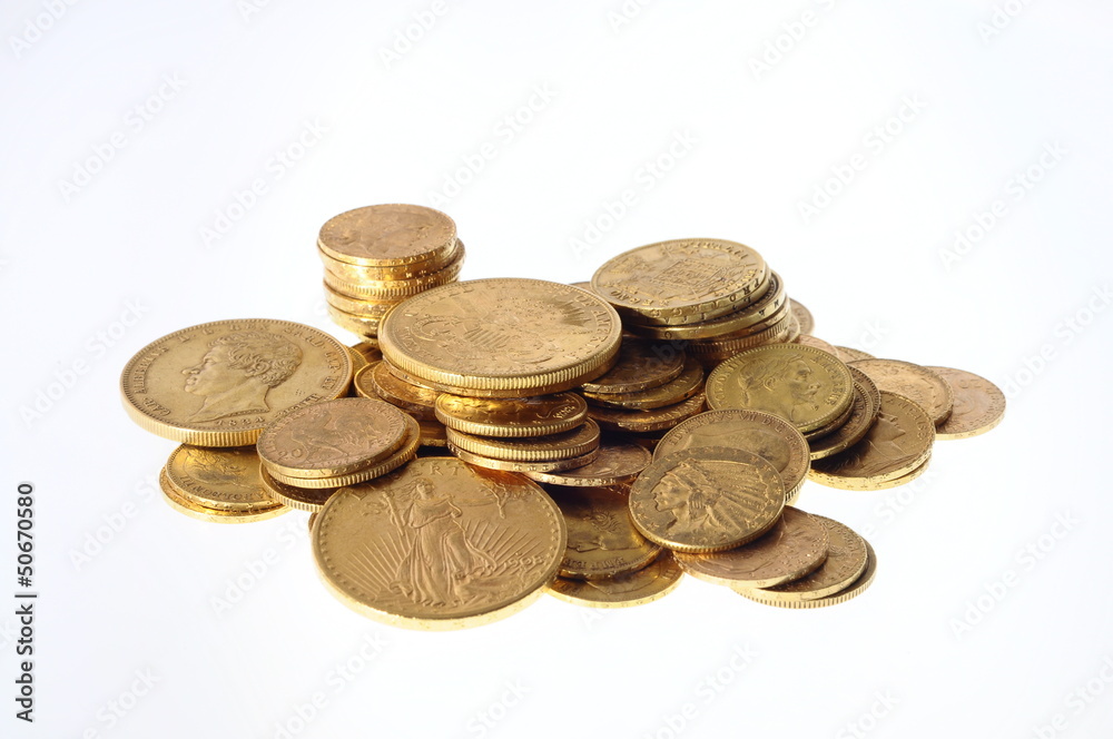 Lot of Gold coins for saving Lot of Gold coins for saving