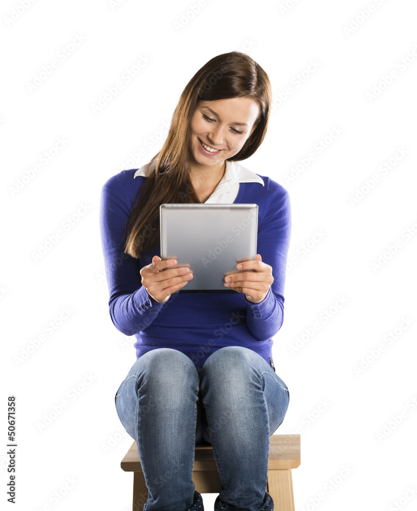 Girl with tablet Girl with tablet