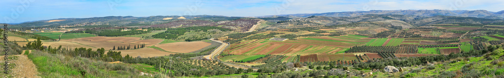 Israeli landscape panorama