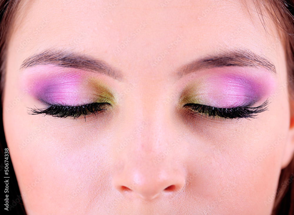 Beautiful female eyes with bright make-up Beautiful female eyes with bright make-up