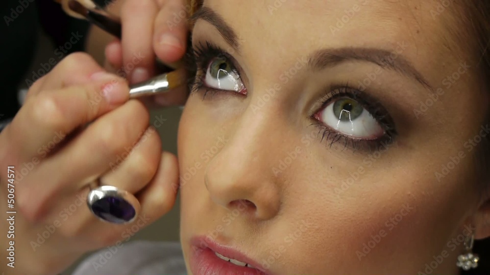 HD1080 Make-up Artist at work. Young Model. HD1080 Make-up Artist at work. Young Model.