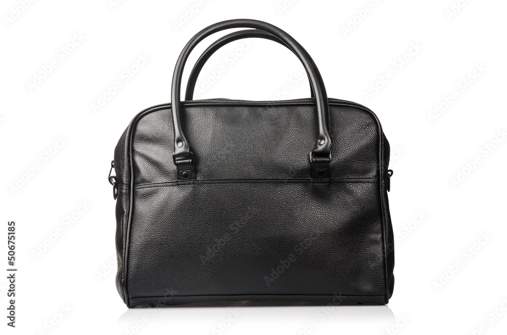Leather bag isolated on the white background