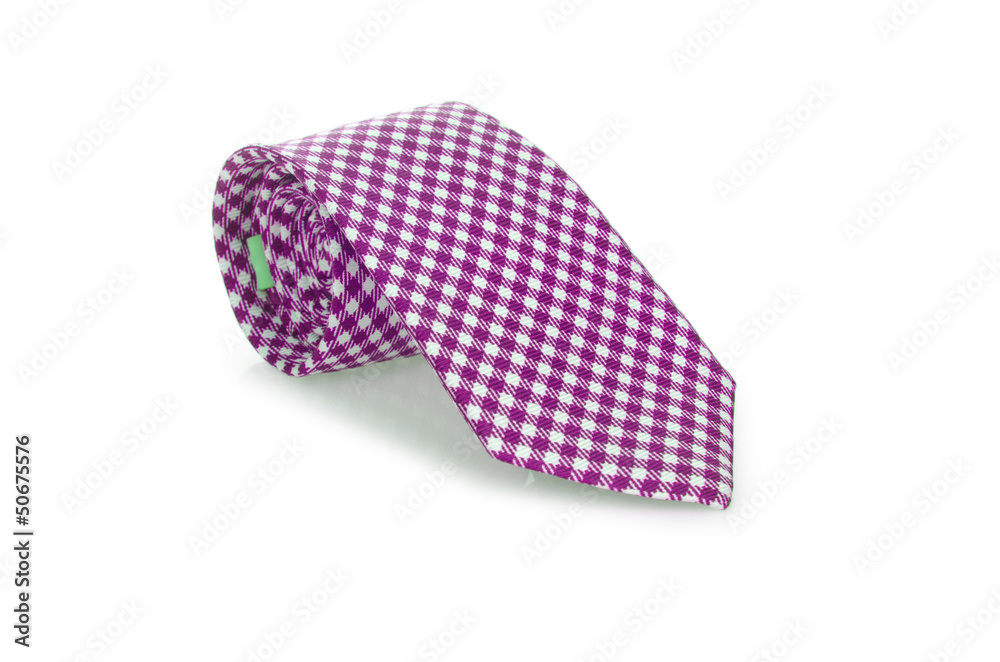 Elegant silk male tie ( necktie ) on white Elegant silk male tie ( necktie ) on white