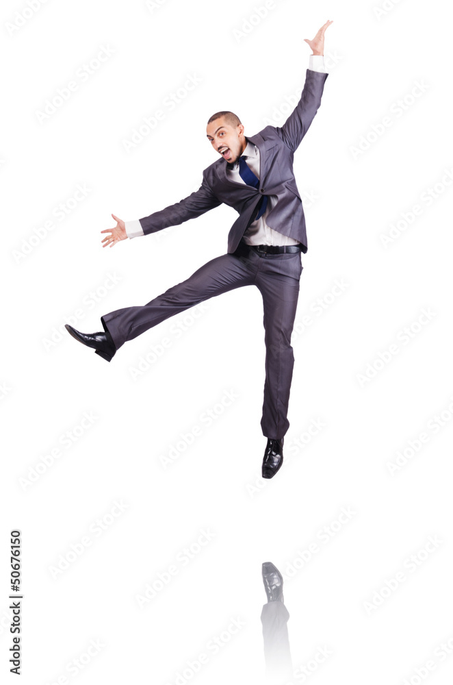 Dancing businessman isolated on white Dancing businessman isolated on white