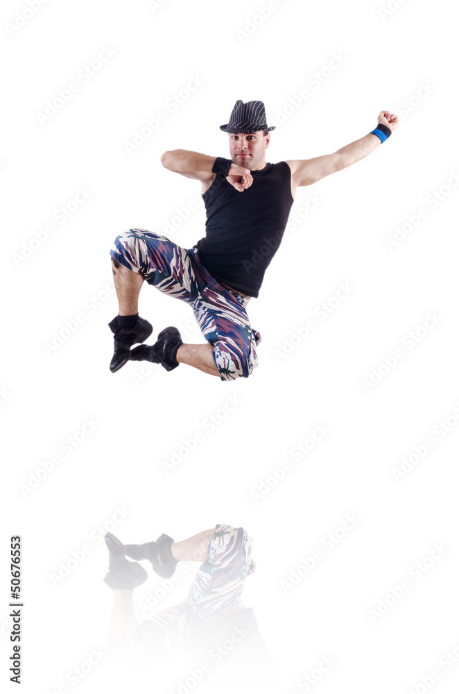 Fototapeta premium Dancer isolated on the white background