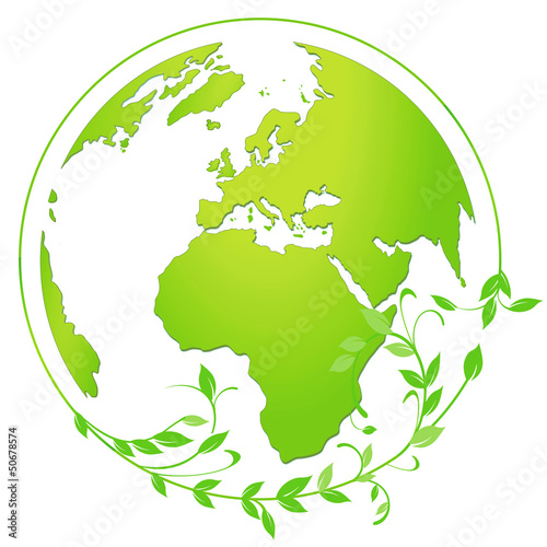 grüne Weltkugel Symbol