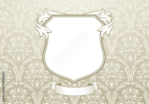 Barock Ornament mit Schild