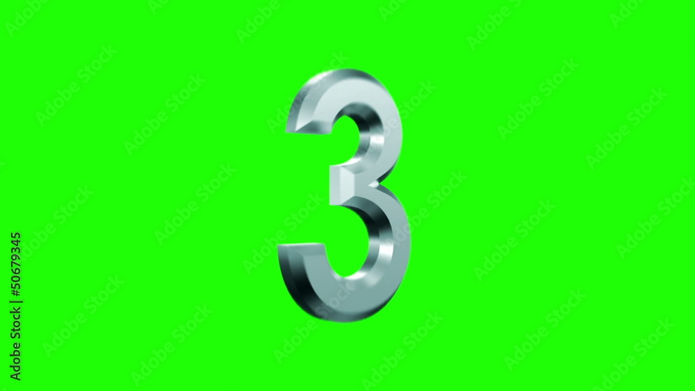 hit parade, counting metallic numerals on a green background hit parade, counting metallic numerals on a green background
