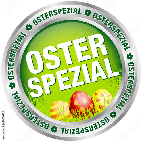 Button Osterspezial Ostereier grün/silber