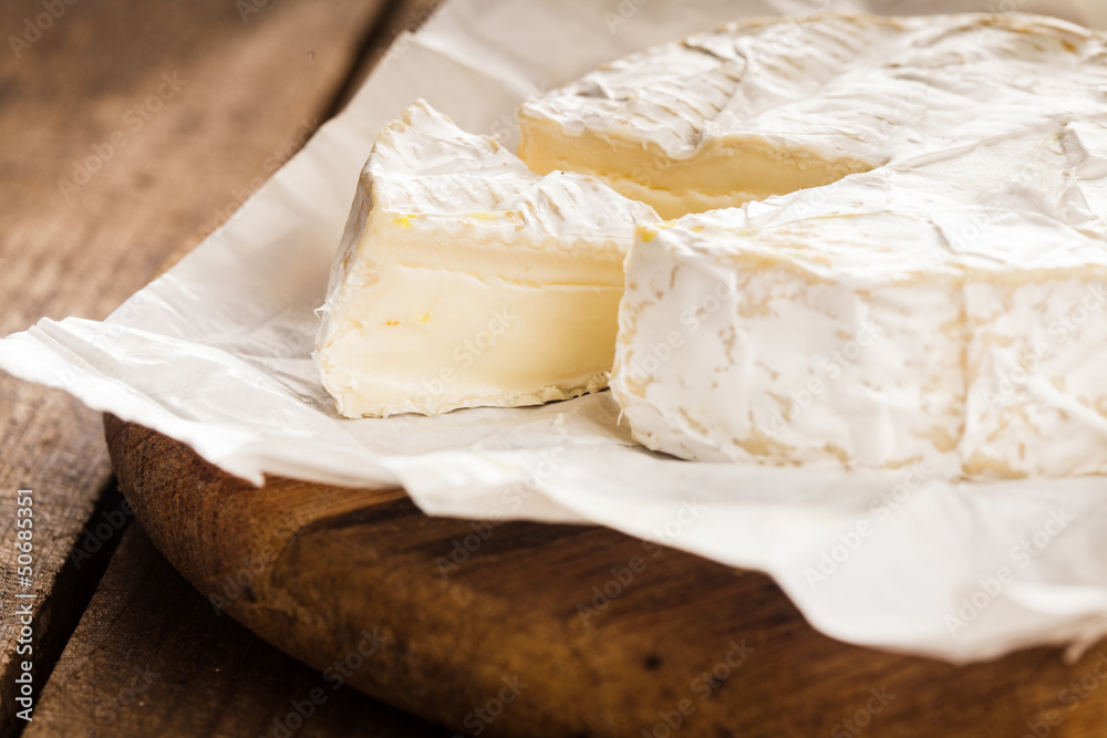 camembert slice closeup