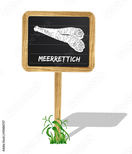 Meerrettich Schildchen Vektor