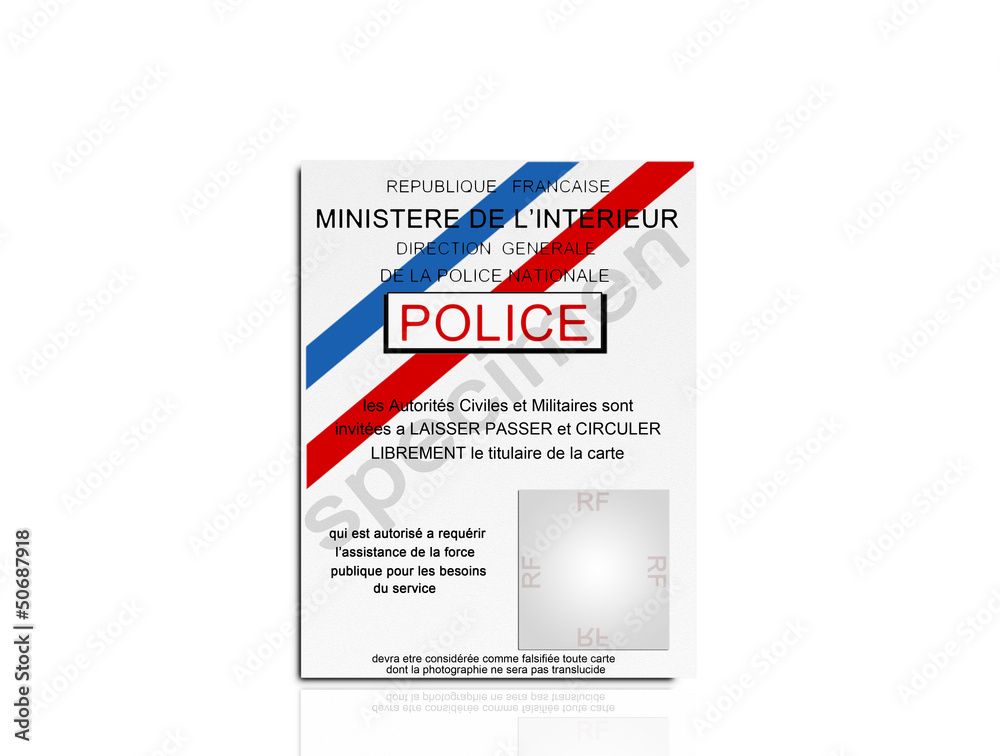 carte police specimen Stock Illustration | Adobe Stock