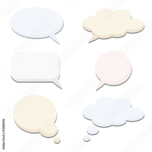 Thought bubble, clouds, vector ilustartion