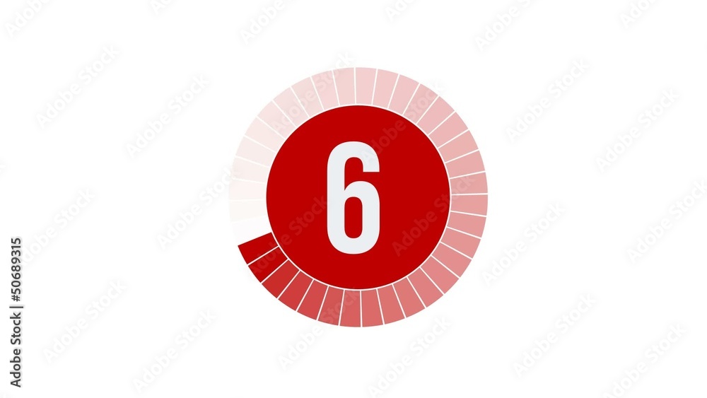 Compte à rebours 10-0 rouge