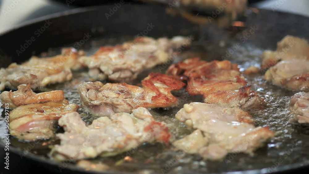 Frying chicken meat Frying chicken meat