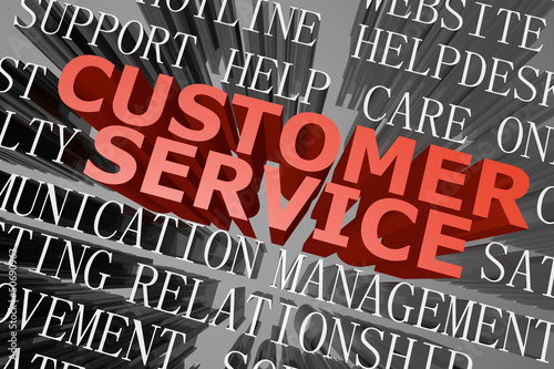 Customer service word cloud