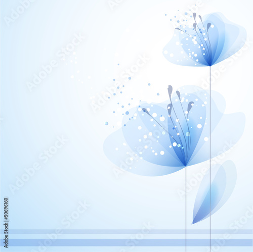 vector background with flowers