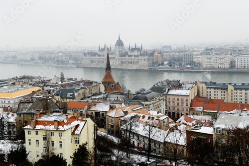 La ville de Budapest en hiver