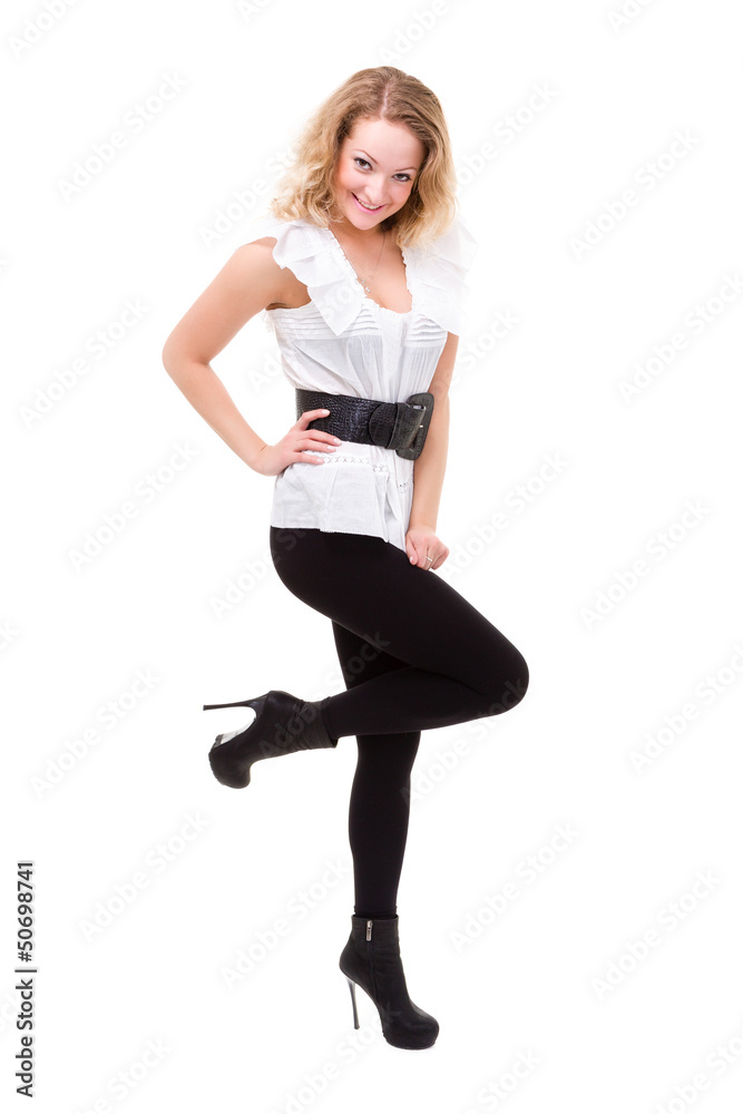 attractive young woman full length studio portrait attractive young woman full length studio portrait
