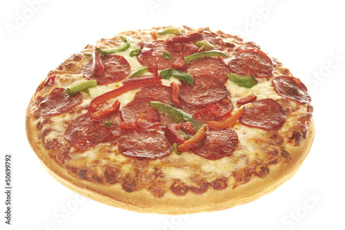 Pepperoni deep dish pizza