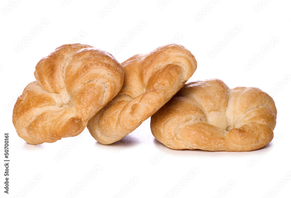 three croissants cut out