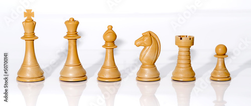 Chessmen Isolated on White